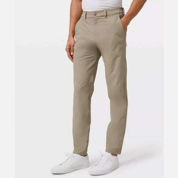 Lululemon Commission Pant slim novelty canvas mens Beige (size 32) office preppy